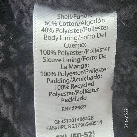 O16 George mens black/brown/tan plaid flannel black sherpa-lined jacket w snaps - Picture 10 of 10